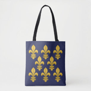 Bolso De Tela Flor de lis