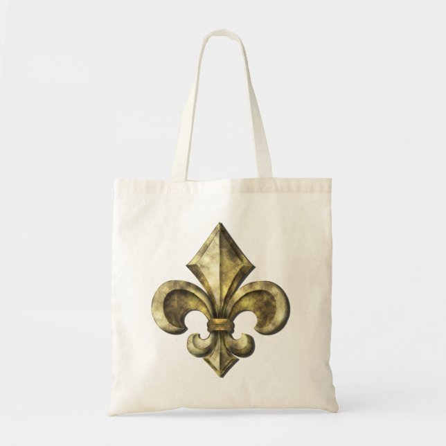 Bolso De Tela Flor de lis del oro (Frente)