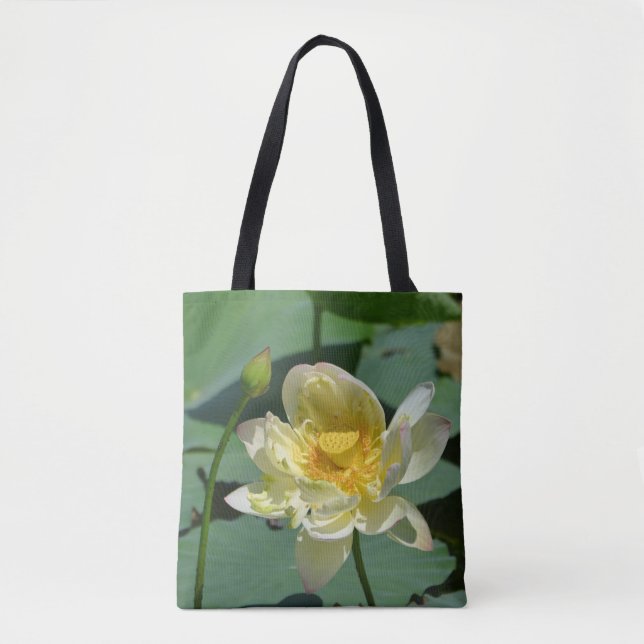 Bolso De Tela Flor de Loto (Anverso)