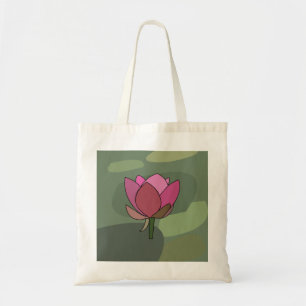 Bolso De Tela Flor de Loto Rosa