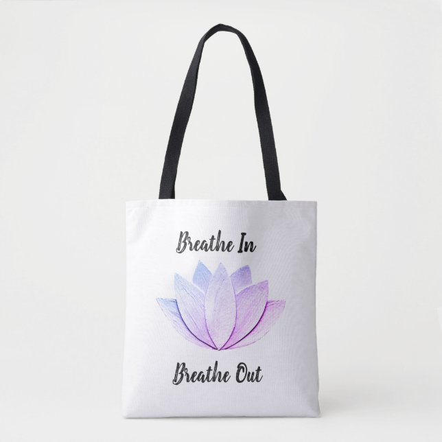 Bolso De Tela Flor de Lotus (Anverso)