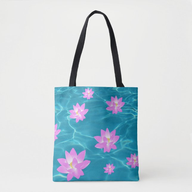 Bolso De Tela Flor de Lotus (Anverso)