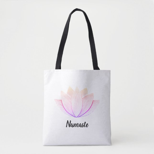 Bolso De Tela Flor de Lotus (Anverso)