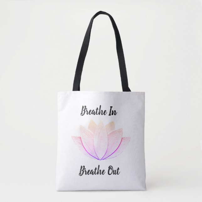 Bolso De Tela Flor de Lotus (Anverso)