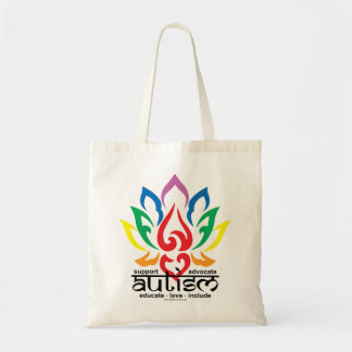 Bolso De Tela Flor de Lotus del autismo