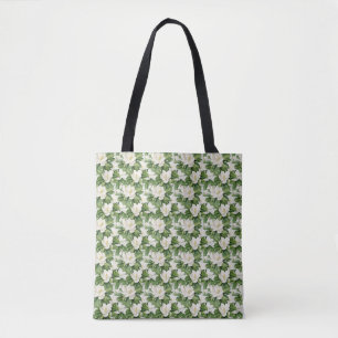 Bolso De Tela Flor de Magnolia Blanca Elegante Sin Costuras