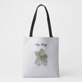 Bolso De Tela Flor de magnolia blanca en todo el Tote de impresi