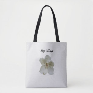 Bolso De Tela Flor de magnolia blanca en todo el Tote de impresi