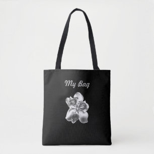 Bolso De Tela Flor de magnolia metálica en todo el Tote de impre