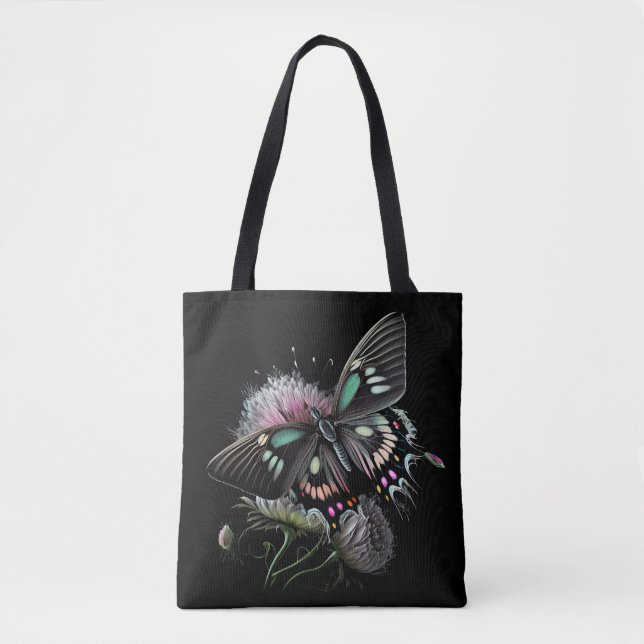 Bolso De Tela flor de mariposa hermosa (Anverso)