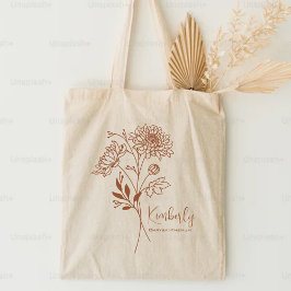 Bolso De Tela Flor de Mes de Cumpleaños Personalizada Noviembre 