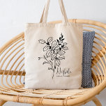 Bolso De Tela Flor de mes de nacimiento personalizada Diciembre<br><div class="desc">Un hermoso y moderno ramo botánico de holly representa el mes de nacimiento de diciembre. El regalo ideal para mostrar a tu persona favorita lo mucho que te importa. Perfecto para todas las ocasiones, incluyendo cumpleaños, mejores amigos, Día de la Madre, regalo de la dama de honor, nueva madre, y...</div>