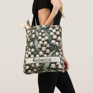 Bolso De Tela Flor de nacimiento de mayo personalizada lirio de