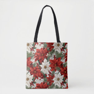 Bolso De Tela Flor de Nochebuena de Navidad – Diseño Floral para