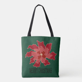 Bolso De Tela Flor de Nochebuena Feliz Navidad
