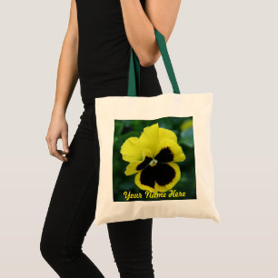 Bolso De Tela Flor de panza amarilla personalizado