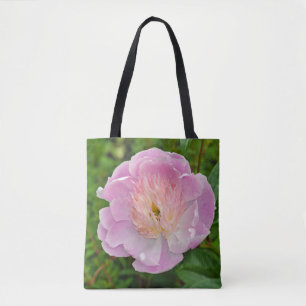 Bolso De Tela Flor de peón rosa