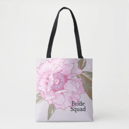 Bolso De Tela Flor de peonía elegante floral boda personalizada