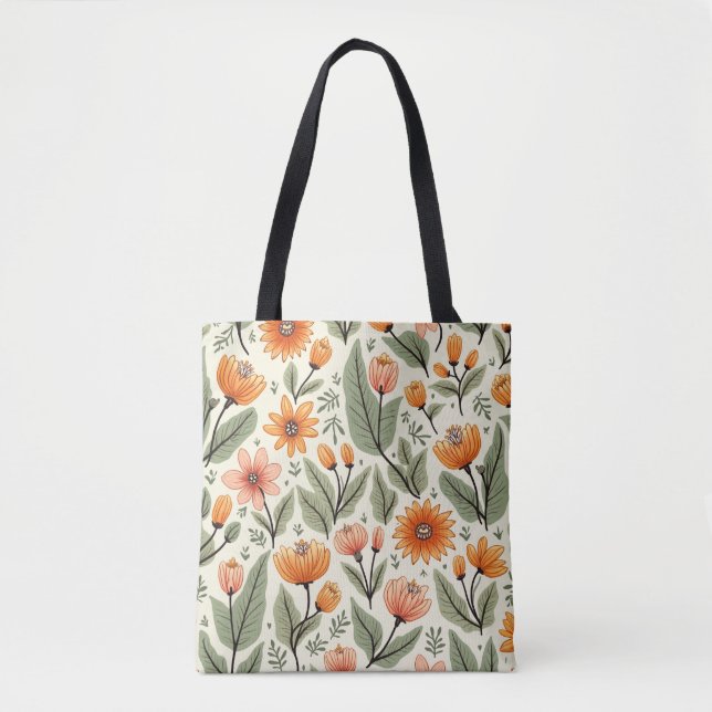 Bolso De Tela Flor de primavera (Anverso)