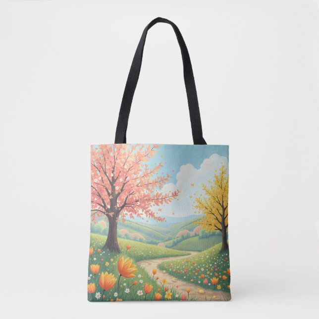 Bolso De Tela Flor de primavera (Anverso)