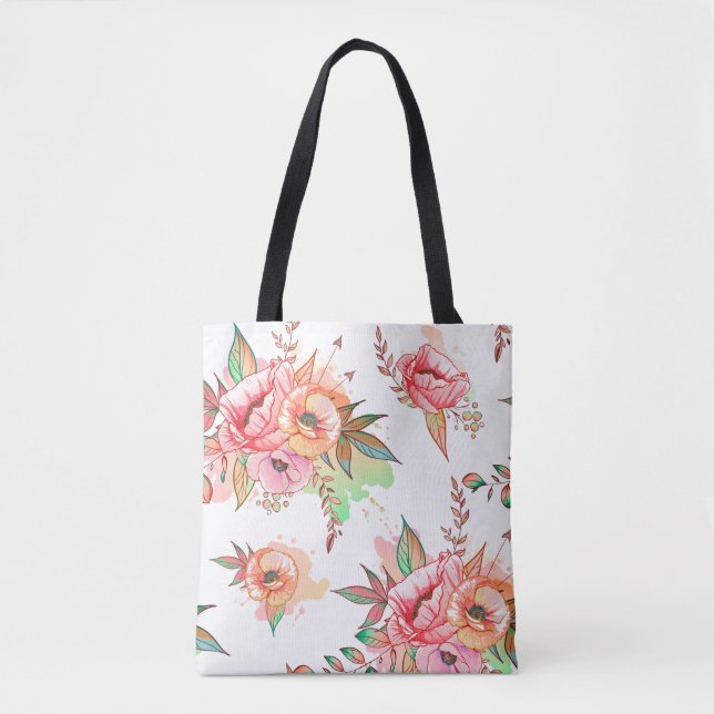 Bolso De Tela flor de primavera (Anverso)