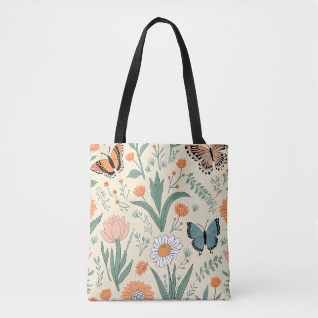 Bolso De Tela Flor de primavera (Anverso)