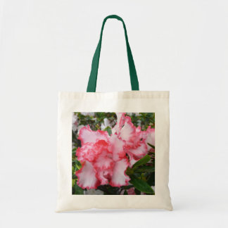 Bolso De Tela Flor de primavera de Azaleas doble roja y blanca