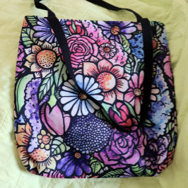 Bolso De Tela Flor de primavera de Bouquet floral