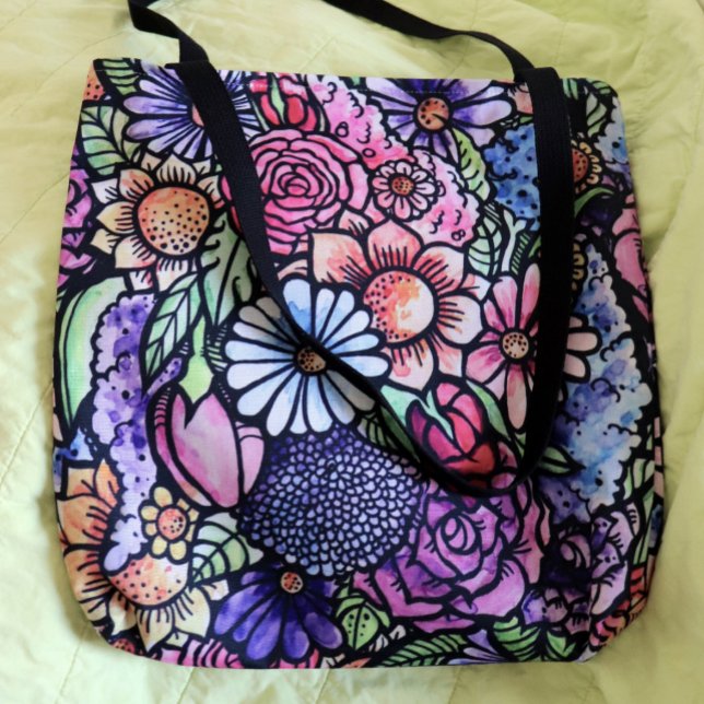 Bolso De Tela Flor de primavera de Bouquet floral (Subido por el creador)