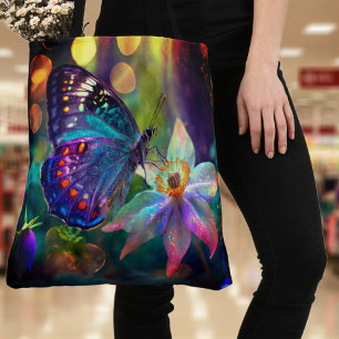 Bolso De Tela Flor de primavera de mariposa de mariposa de bosqu