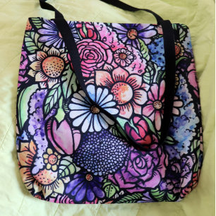 Bolso De Tela Flor de primavera floral