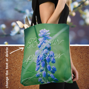 Bolso De Tela Flor de primavera (Hyacinth de uva)