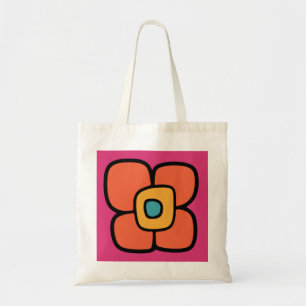 Bolso De Tela Flor de Primavera Retro