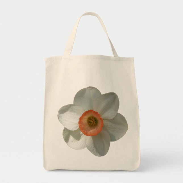 Bolso De Tela Flor de primavera rosada de Daffodil (Frente)