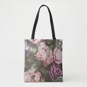 Bolso De Tela Flor de ramo, filtro vintage, bello grupo trasero