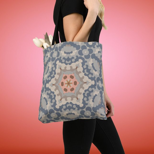 Bolso De Tela Flor de retro manala azul y Naranja (Subido por el creador)