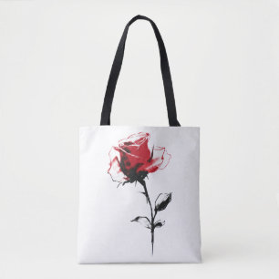 Bolso De Tela  Flor de Rosa