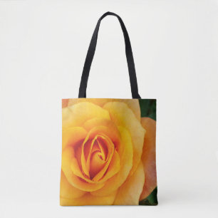 Bolso De Tela flor de rosa amarillo