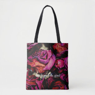 Bolso De Tela Flor de rosas rojas rojas rojas