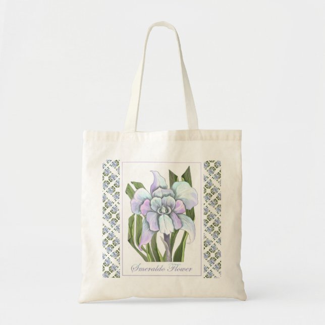 Bolso De Tela Flor de Smeraldo Tote Bag (Frente)