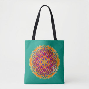 Bolso De Tela Flor de vida / Blume des Lebens - Botón III