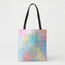 Bolso De Tela Flor de vida / Blume des Lebens - corazones de amo