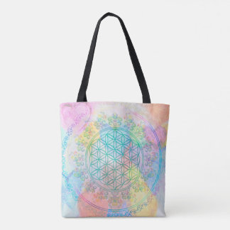 Bolso De Tela Flor de vida / Blume des Lebens - corazones de amo