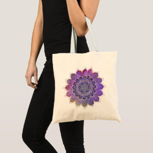 Bolso De Tela Flor De Vida - Espacio De Galaxia De Estilo Vintag