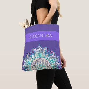 Bolso De Tela Flor de vida - Mandala india 2