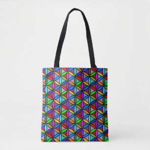 Bolso De Tela Flor de vida - patrón sin costuras - multicolor