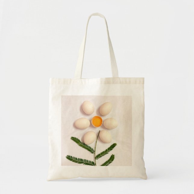 Bolso De Tela Flor de Yema de Huevo (Frente)