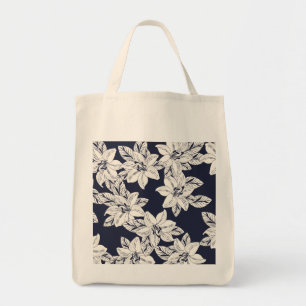 Bolso De Tela Flor dibujada a mano