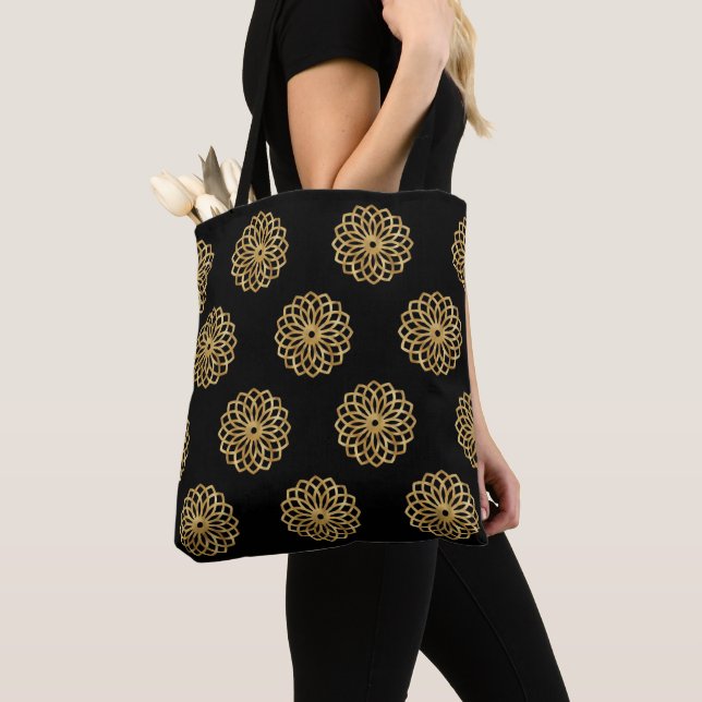 Bolso De Tela Flor dorada (Detalle)