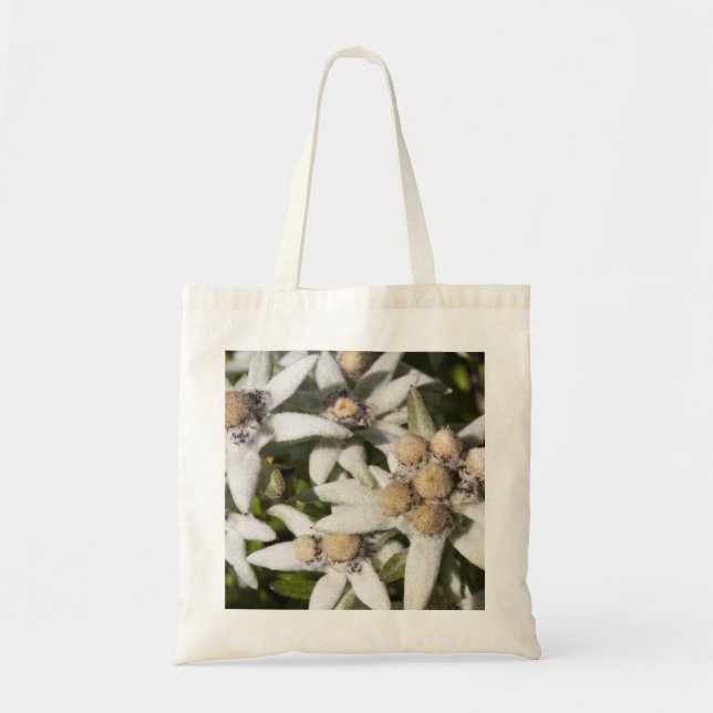 Bolso De Tela Flor Edelweiss Tote Bag (Frente)